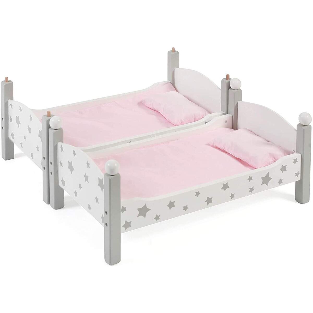 Bayer Chic Puppen-Etagenbett Stars grau