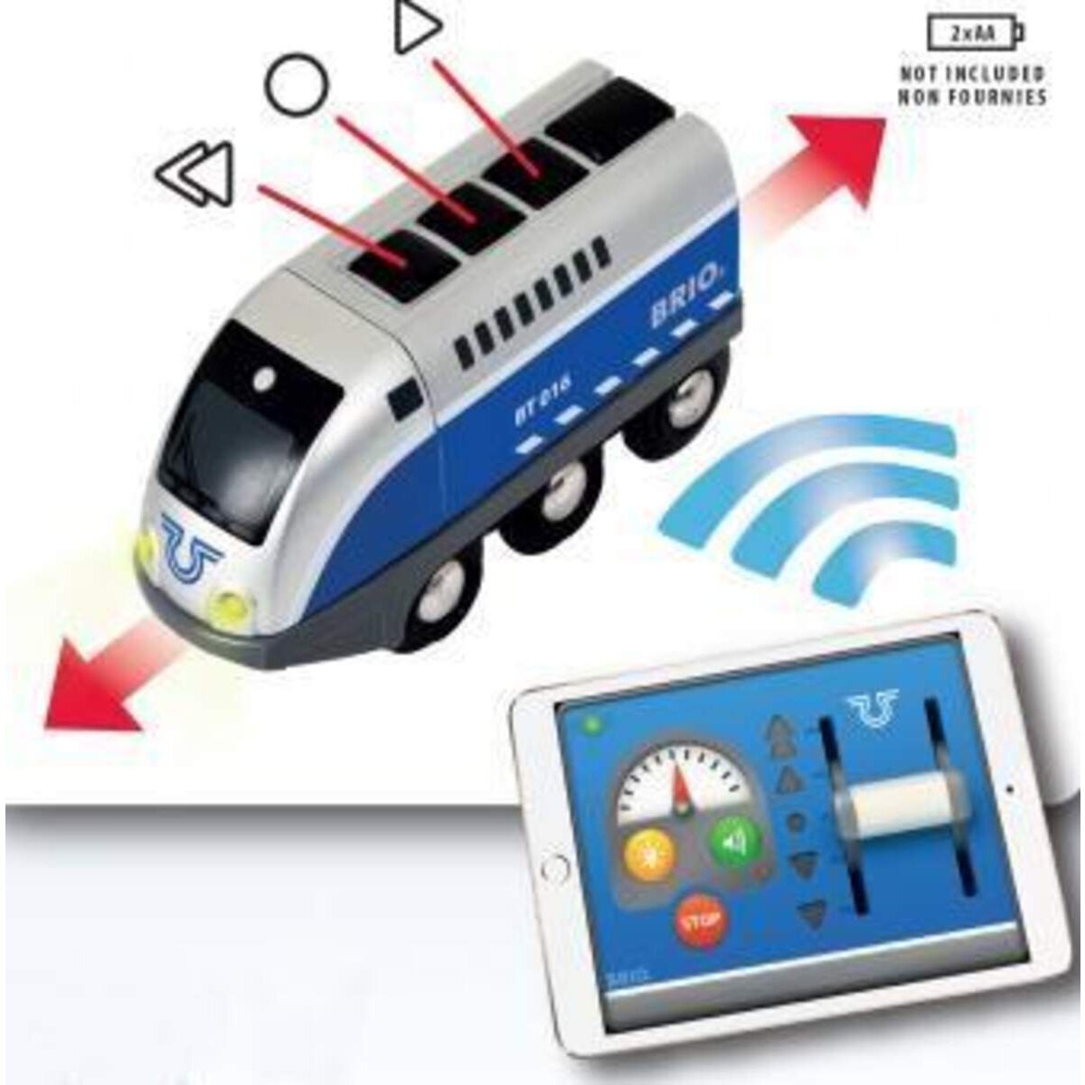 BRIO Batterielok Blauer Oskar mit APP Steuerung