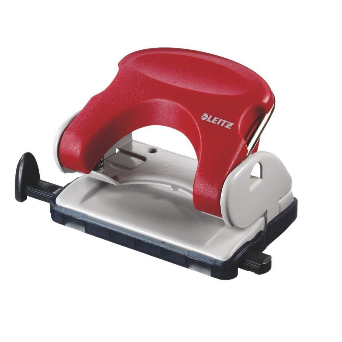 Bürolocher Leitz rot mit Anschlagschiene,16Bl.