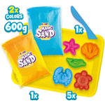 Craze Magic Sand Sea Adventures, 600 g bunter Kinetischer Indoorsand mit Förmchen
