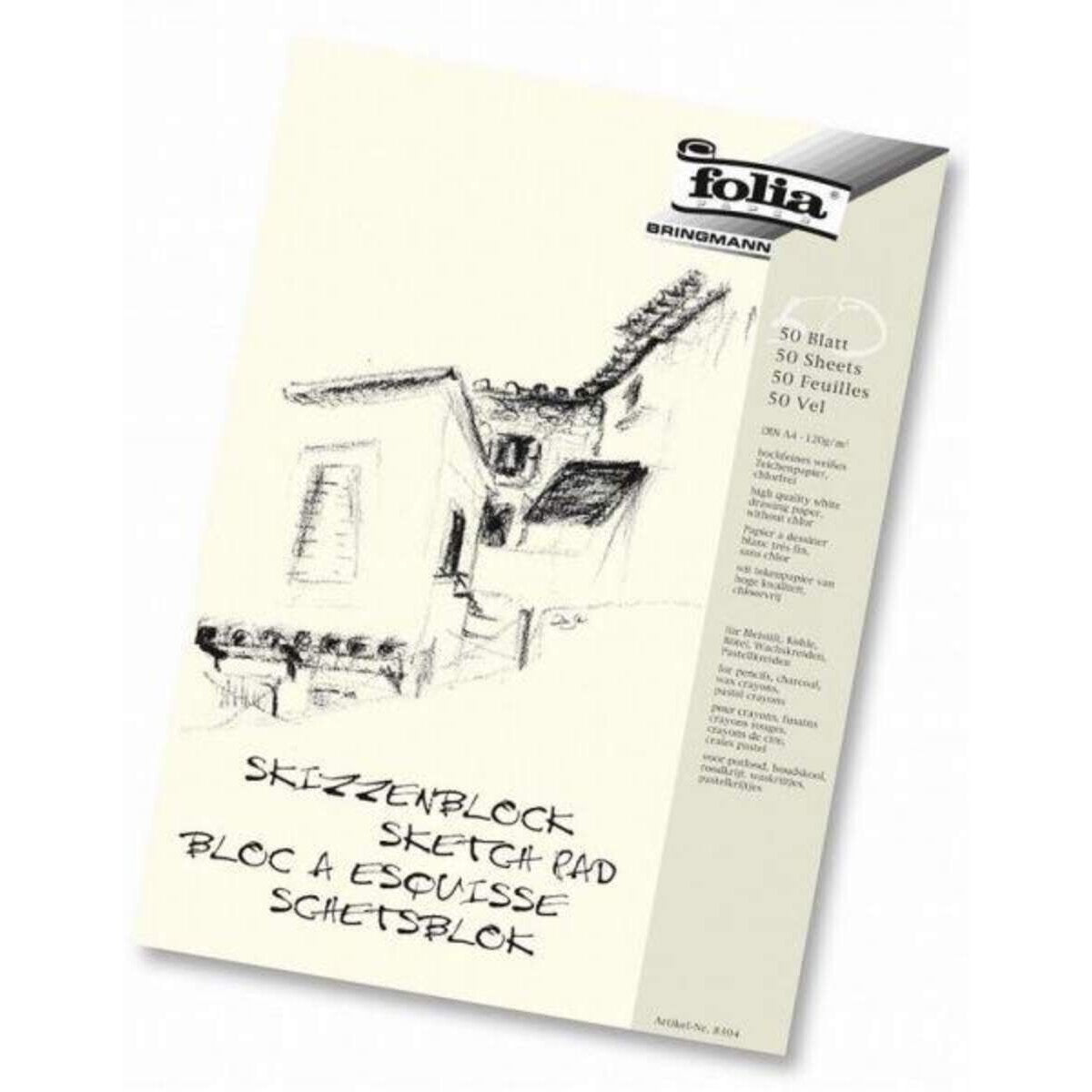 Folia 8303 Skizzenblock, A3, 50 Blatt, 120g