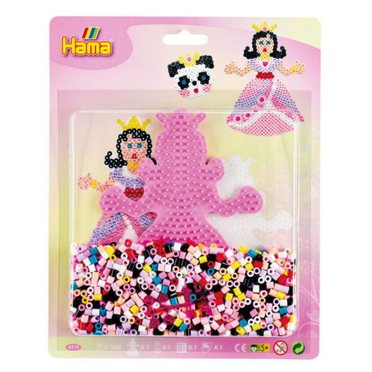 Hama Bügelperlen Set Prinzessin mit ca. 1.100 bunten Midi Bügelperlen mit Durchmesser 5 mm
