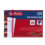 Herlitz Karteikarten A8 100 Stück weiß liniert