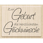Heyda Stempel Glückwünsche "Zur Geburt die herzlichsten Glückwünsche"