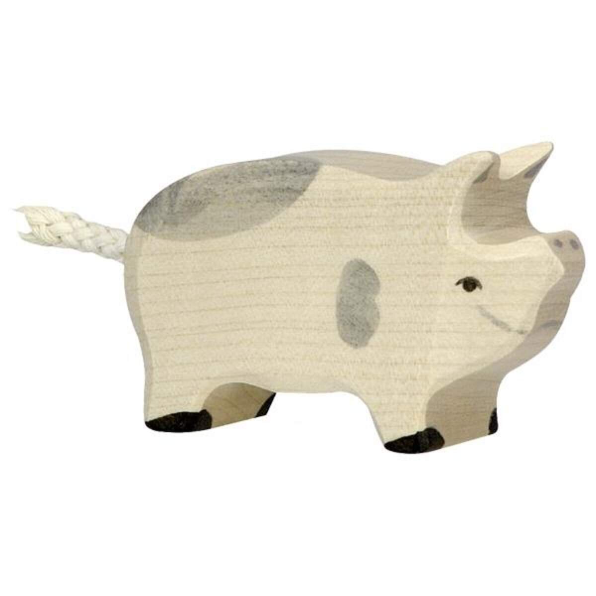 Holztiger Ferkel gefleckt Schweinchen