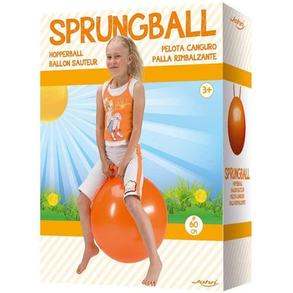 John Sprungball 60cm, 1 Stück, 2-fach sortiert in den Farben orange und blau