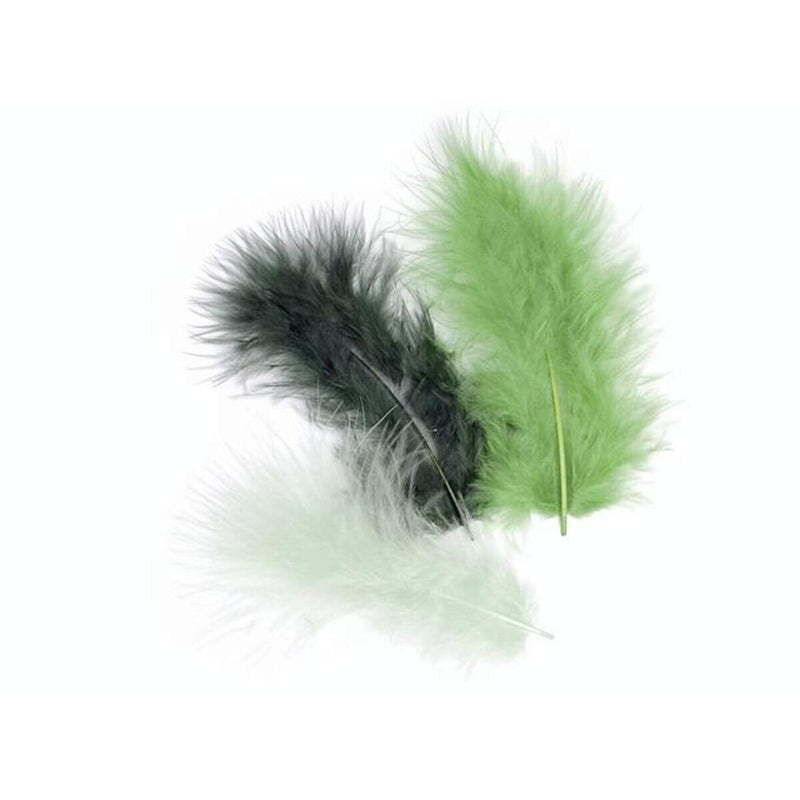 Knorr Prandell Marabufedern Mix dunkelgrün, 10cm, 15 Stück