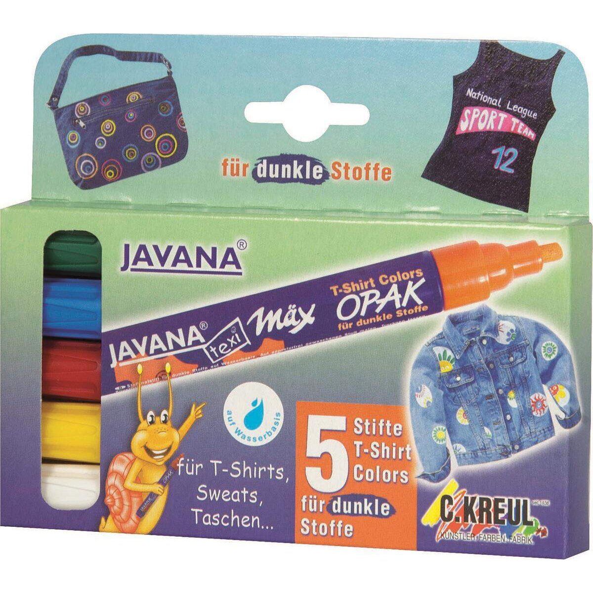 KREUL Javana texi mäx Opak für helle und dunkle Stoffe 5er Set