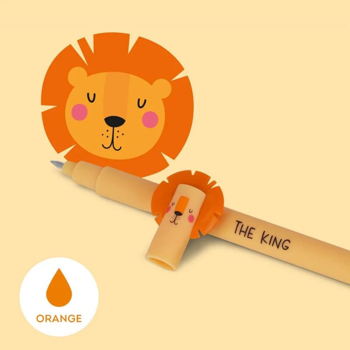 Legami Löschbarer Gelstift Erasable Pen Löwe orange Tinte