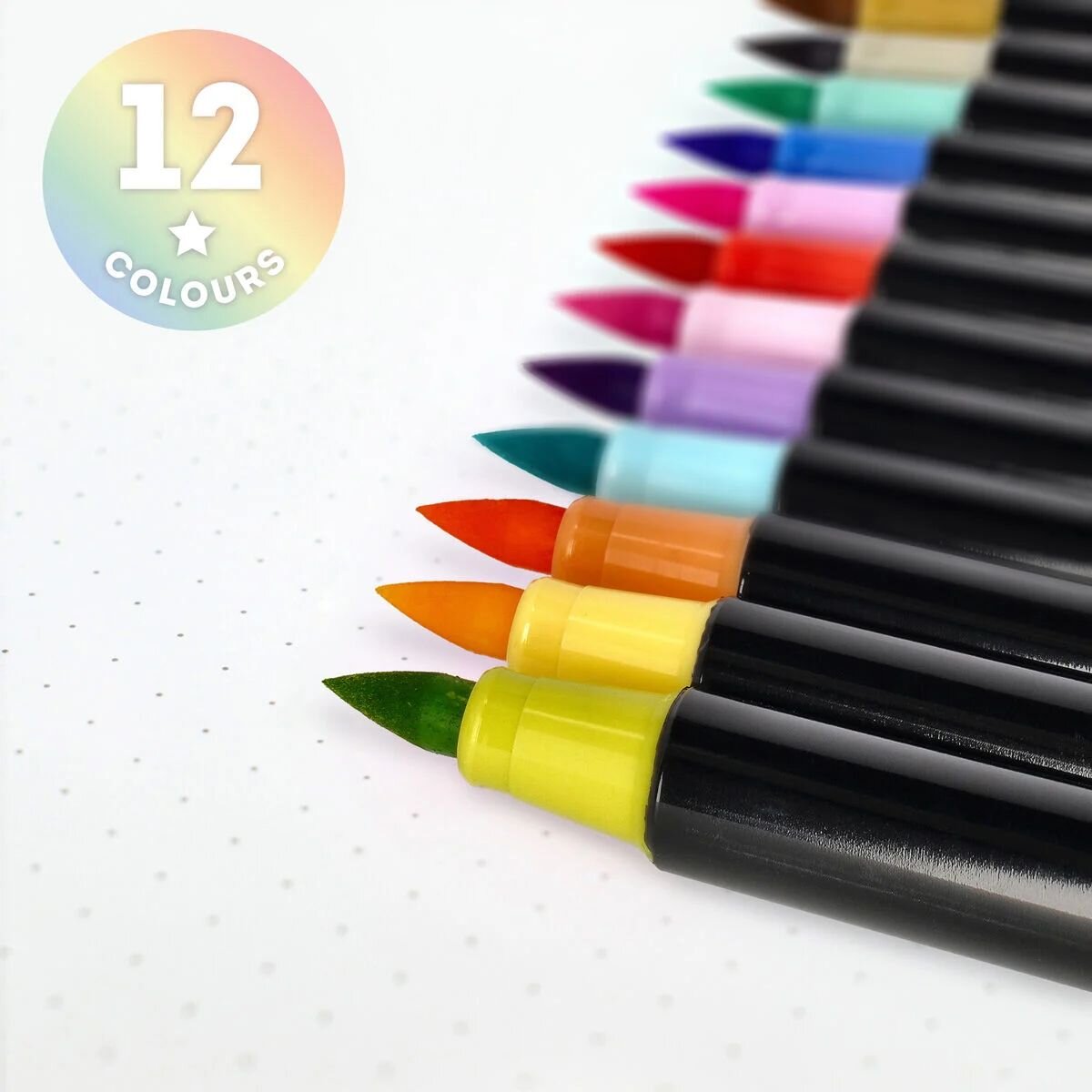 Legami Set mit 12 Pinselstiften Brush Markers 16,8 x 1 cm