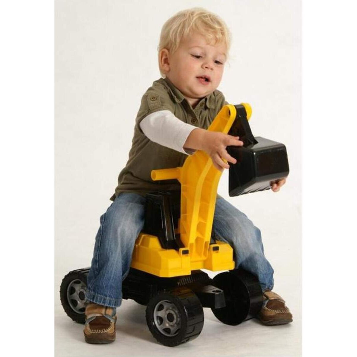 LENA® Löffelbagger, 70cm schwarz-gelb, 100kg Tragkraft