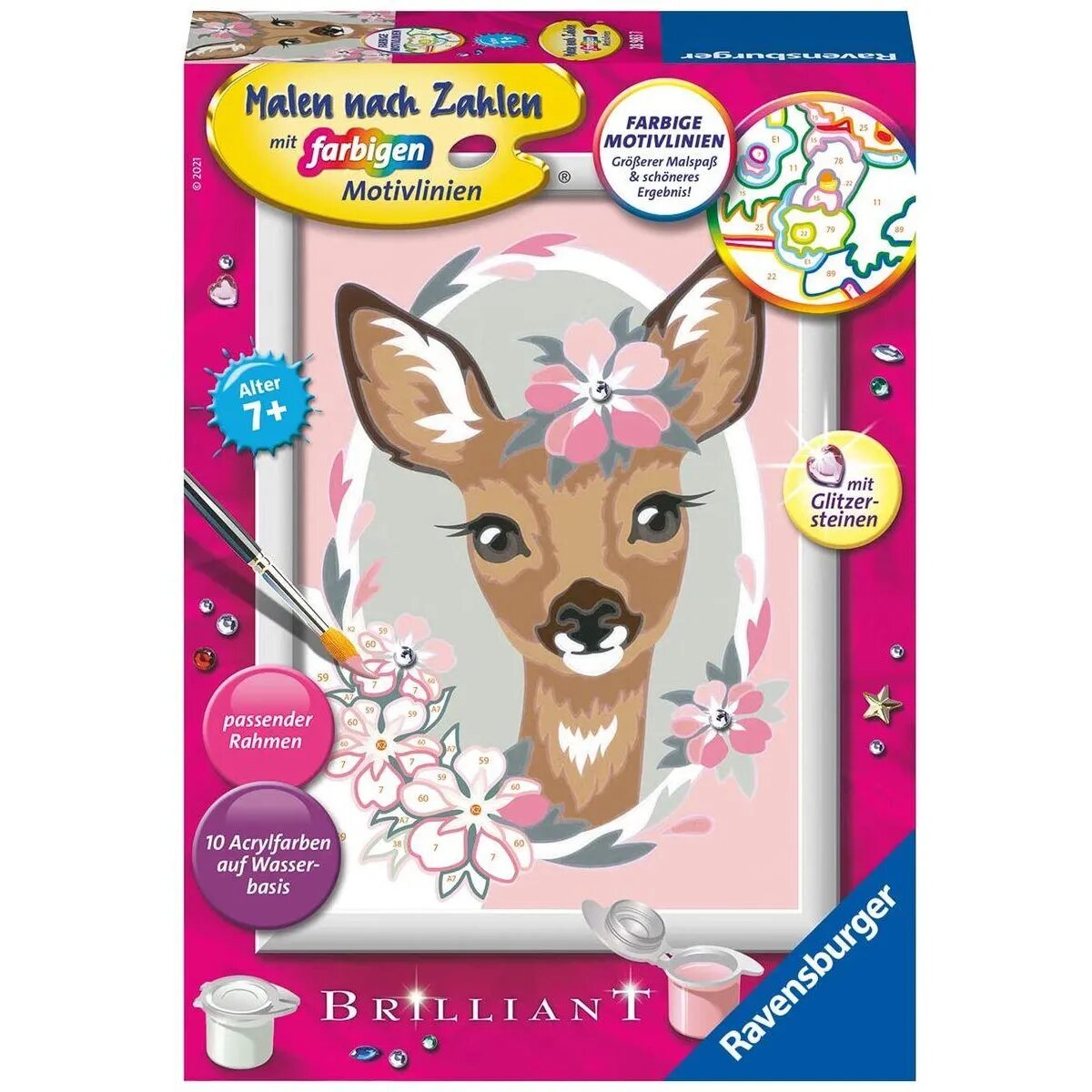 Ravensburger CreArt, Malen nach Zahlen - Süßes Reh