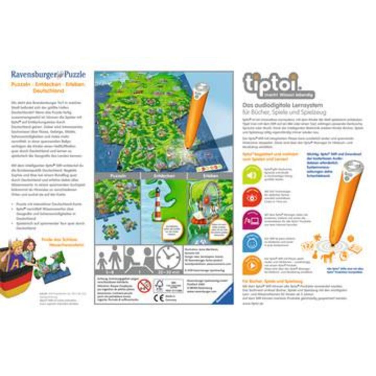 Ravensburger tiptoi Puzzlen, Entdecken, Erleben Deutschland