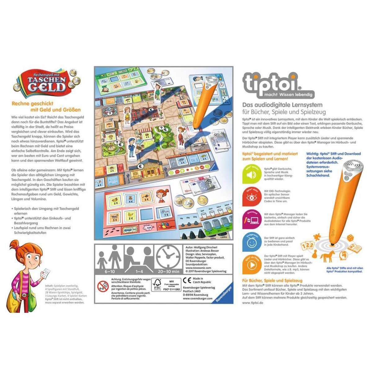 Ravensburger tiptoi Rechenspaß mit Taschengeld