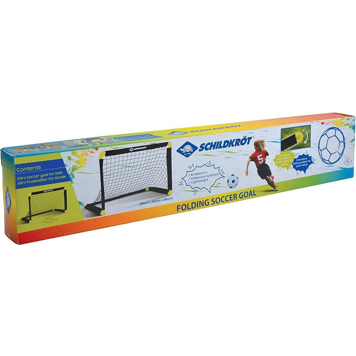 Schildkröt faltbares Fußballtor mit innovativer Falttechnik, 90 x 60 x 60 cm