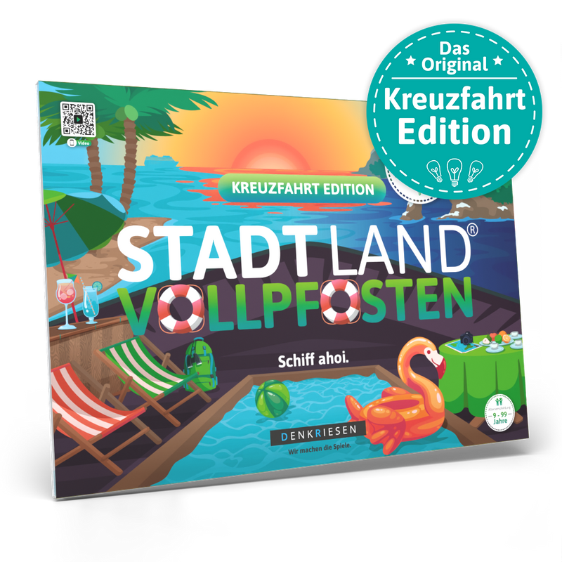 DENKRIESEN STADT LAND VOLLPFOSTEN® Kreuzfahrt Edition - "Schiff ahoi!" - A4 Spielblock