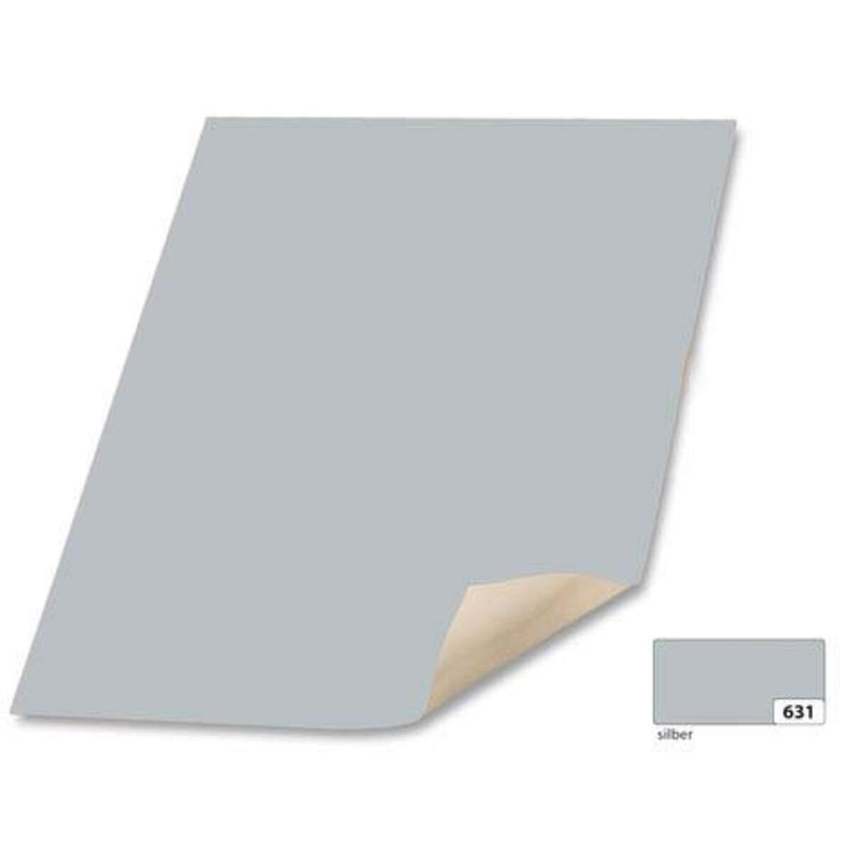 Folia Plakatkarton silber, 48 x 68cm, 10 Bögen