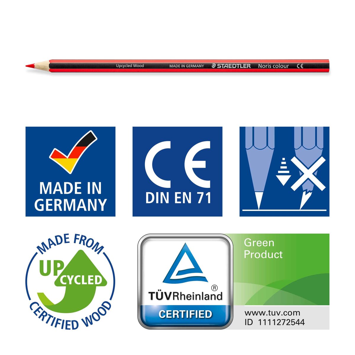 STAEDTLER® Noris® colour 185 Buntstift, Kartonetui mit 12 Buntstiften in sortierten Farbe