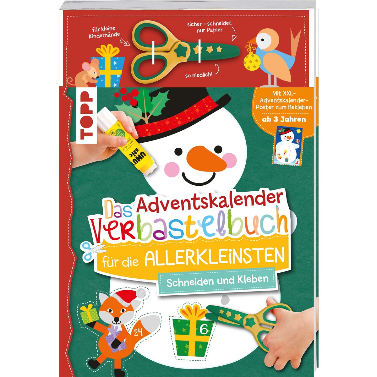 Topp Adventskalender Verbastelbuch für die Allerkleinsten Schneemann