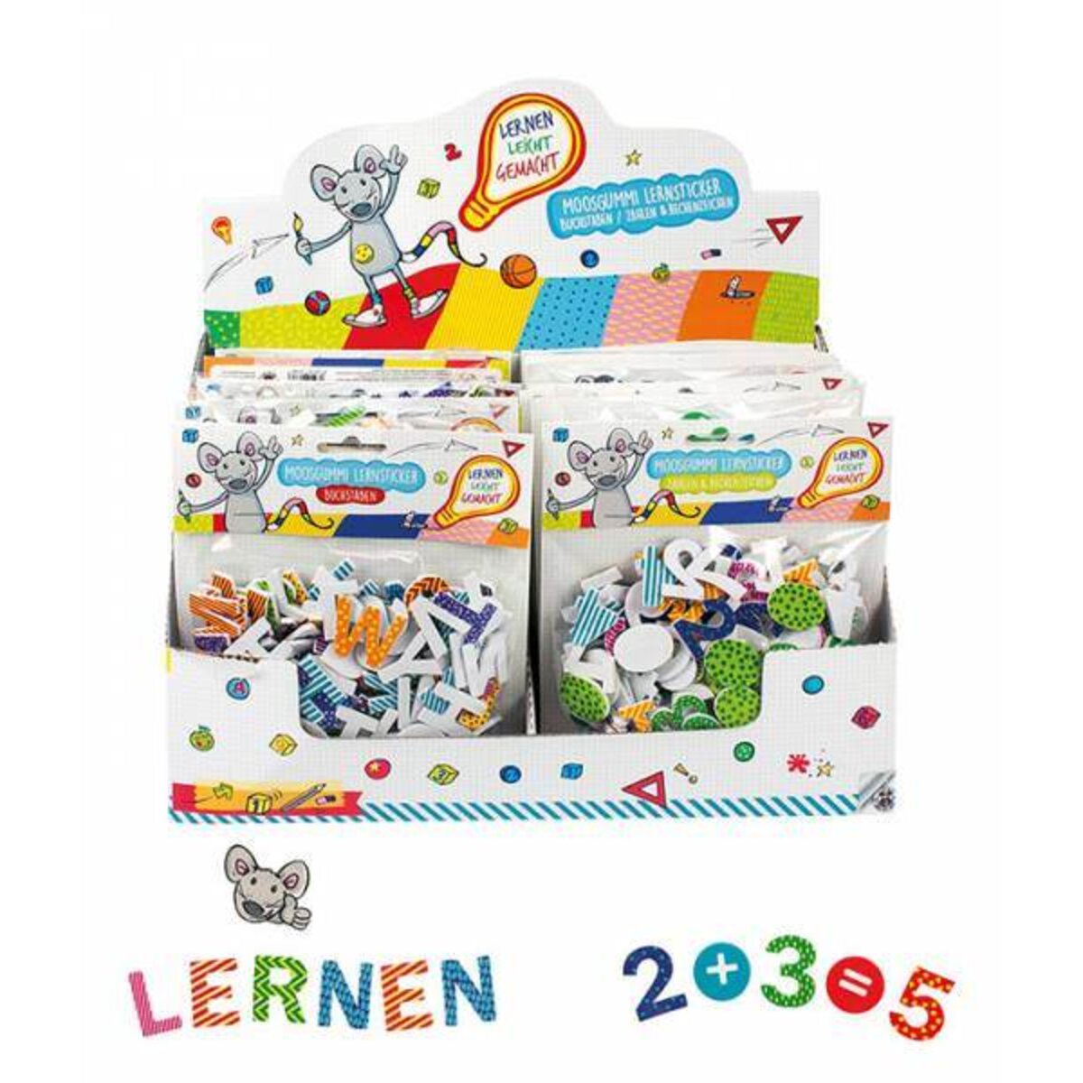 Trendhaus Moosgummi Lernsticker, 190-teilig, 2 Varianten