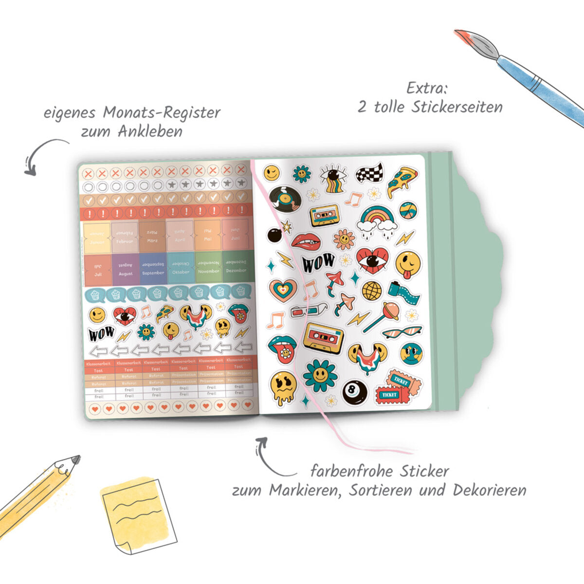 Trötsch Schülerkalender mit Klappe Gardendream 25/26
