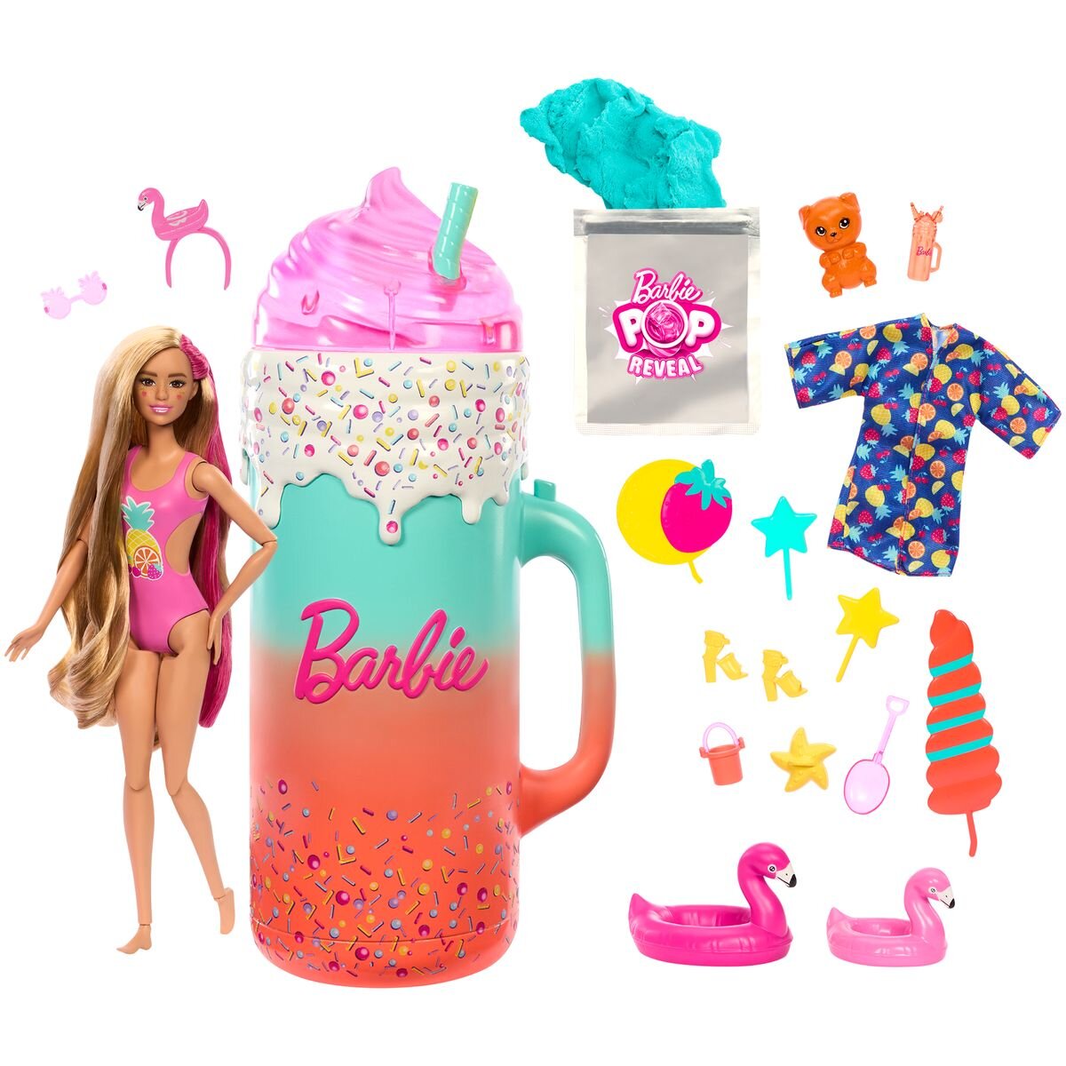 Barbie Pop Reveal Rise & Surprise Geschenkset - Tropical Smoothie