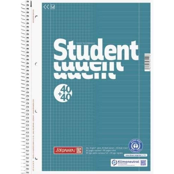 BRUNNEN Collegeblock Duo A4, Lineatur 27 + 28, 80 Blatt