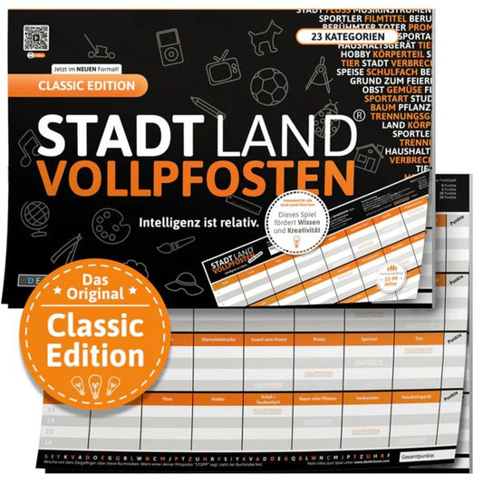 Denkriesen Stadt Land Vollpfosten - Classic Edition "Intelligenz ist Relativ"