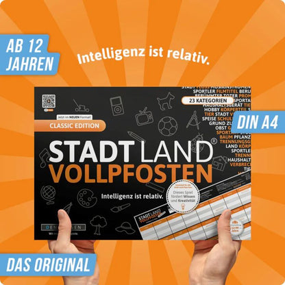 Denkriesen Stadt Land Vollpfosten - Classic Edition "Intelligenz ist Relativ"