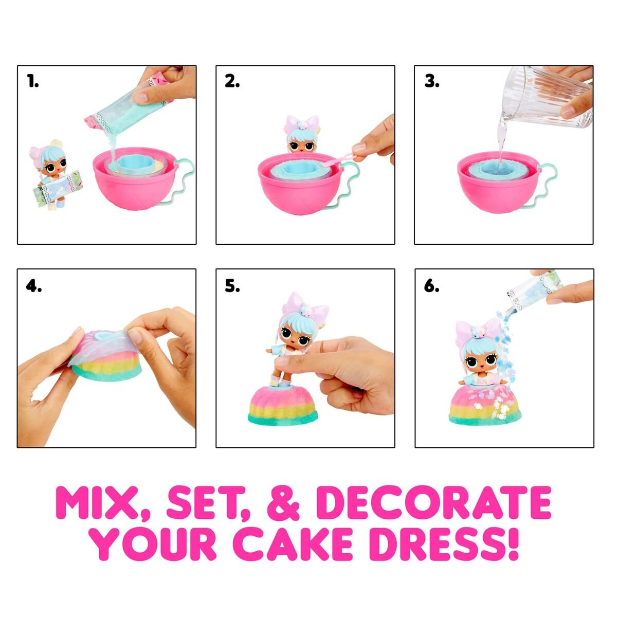 MGA Entertainment L.O.L. Suprise Mix & Make Birthday Cake Tots, 1 Stück, sortiert