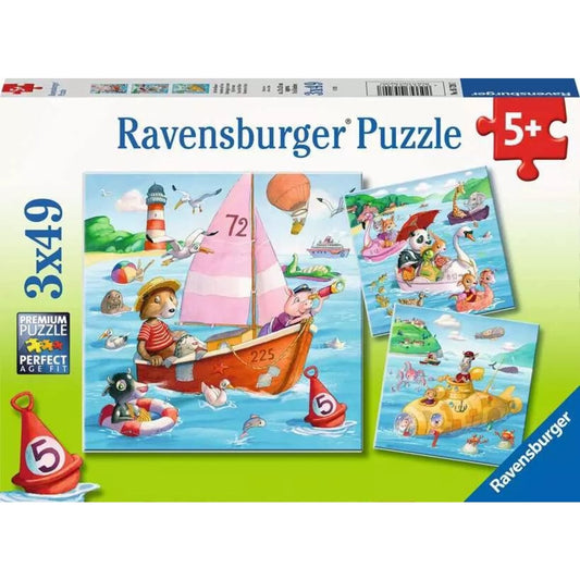 Ravensburger Puzzle - Auf dem Wasser, 3 x 49 Teile
