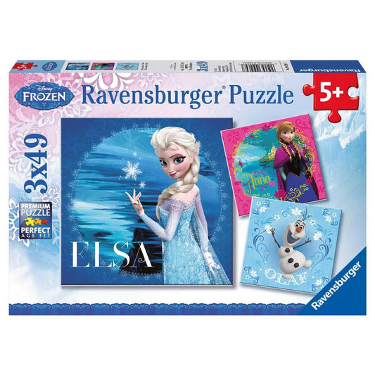 Ravensburger Puzzle Frozen Elsa, Anna & Olaf, 3x49 Teile