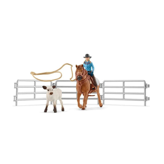 Schleich® 42577 Farm World Team Roping mit Cowgirl