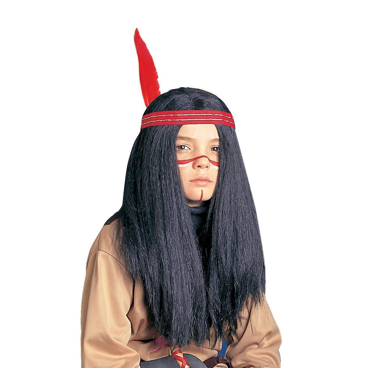 Widmann 00828 Perücke Indianer und Indianerin in 2 Modellen sortiert, im Beutel