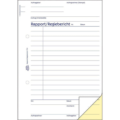 Avery Zweckform 1770 Rapport/Regiebericht, A5, selbstdurchschreibend, 2x40 Blatt