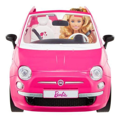 Barbie Auto Fiat Cabrio (pink), inkl. Barbie Puppe, Set, Zubehör