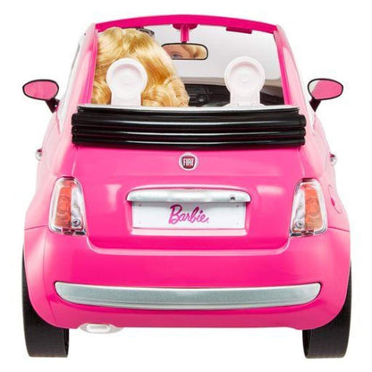 Barbie Auto Fiat Cabrio (pink), inkl. Barbie Puppe, Set, Zubehör