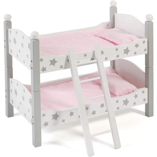 Bayer Chic Puppen-Etagenbett Stars grau