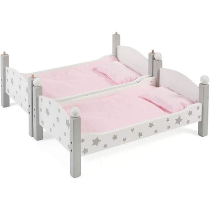 Bayer Chic Puppen-Etagenbett Stars grau