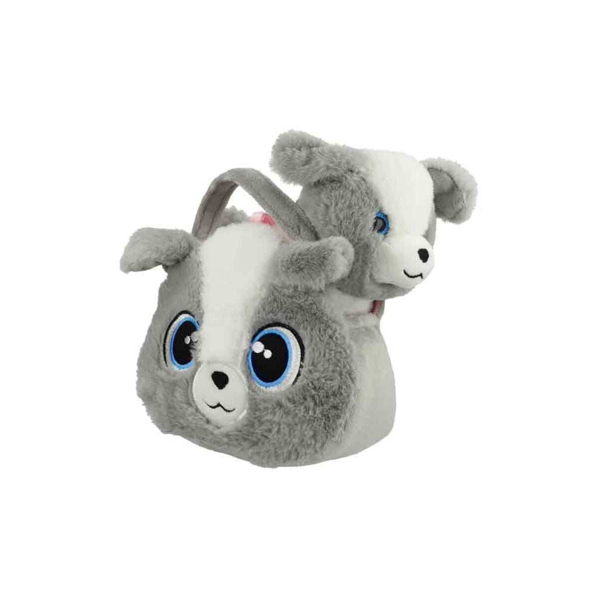 bb Klostermann Cutie-Handtasche mit Hund 18x20 cm grau