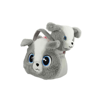 bb Klostermann Cutie-Handtasche mit Hund 18x20 cm grau