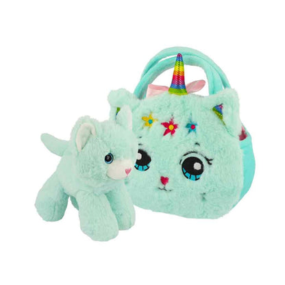 bb Klostermann Plüschtier Katze 18x20 cm mit Tasche mint