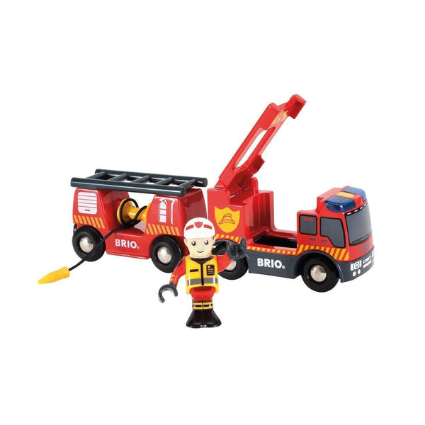 BRIO World Feuerwehr-Leiterfahrzeug mit Licht & Sound