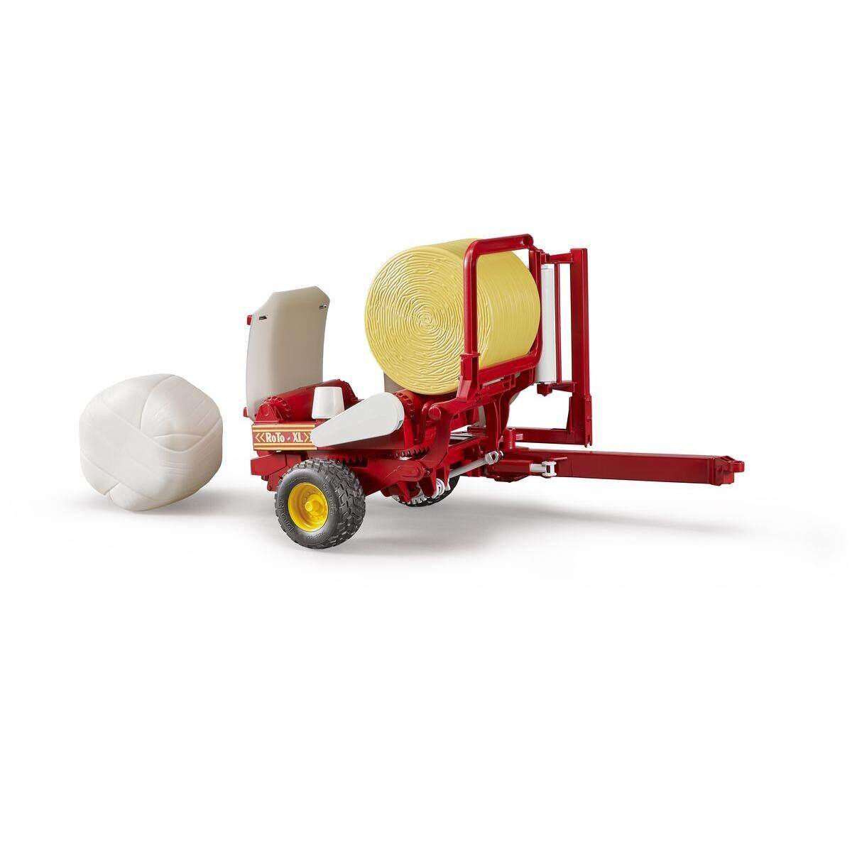 BRUDER® 2122 Ballenwickler mit ockerbraunem und schwarzem Rundballen