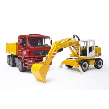 BRUDER® 2751 MAN TGA Kipp-LKW und Liebherr Schaufelbagger