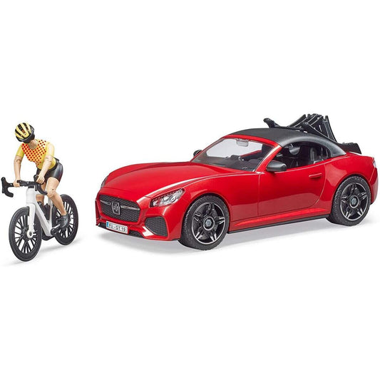 BRUDER® 3485 Roadster rot mit Rennrad