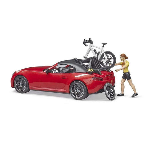 BRUDER® 3485 Roadster rot mit Rennrad