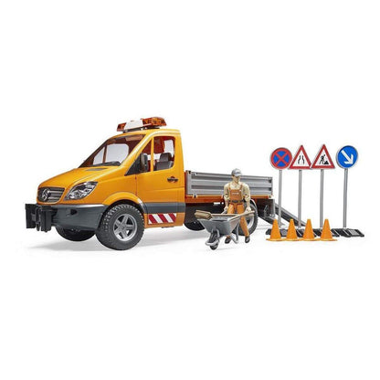 BRUDER® 02537 Mercedes-Benz Sprinter Kommunal mit Light & Sound Module, Fahrer und Zubehör