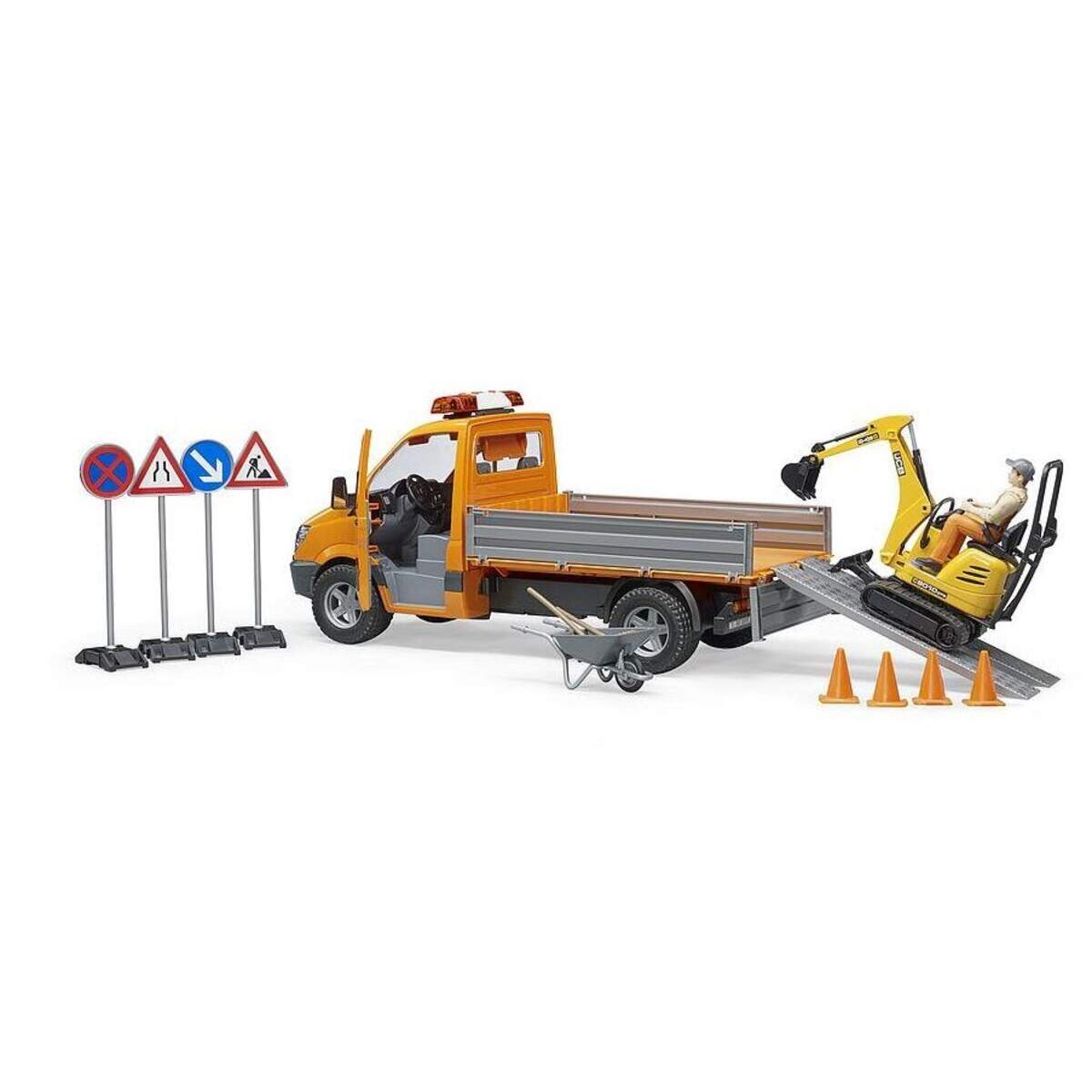 BRUDER® 02537 Mercedes-Benz Sprinter Kommunal mit Light & Sound Module, Fahrer und Zubehör