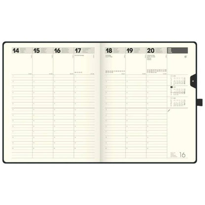 BRUNNEN Buchkalender Kompagnon Jahr 2026 210 × 260 mm Kunststoff schwarz Mod. 761 66